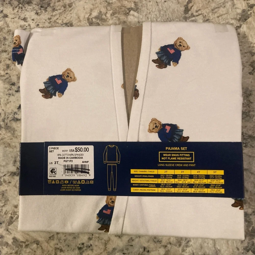 Polo Ralph Lauren Toddler Pajama set - Picture 2 of 3